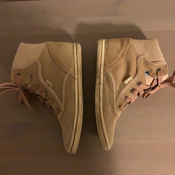 Keds Tan Suede High Top Wedge Sneakers - Women’s Size 8 - Picture 8 of 8
